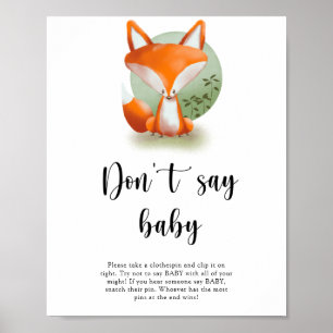 Woodland Fox - Sag nicht, Baby Poster