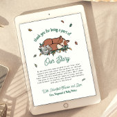 Woodland Fox Storybook Kinderdusche Danke Karte