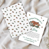 Woodland Fox Storybook Kinderdusche Danke Karte