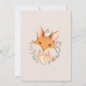 Woodland Fox Storybook Kinderdusche für Mädchen Einladung (Rückseite)