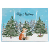 Woodland Fox Weihnachten Große Geschenktüte (Vorderseite)