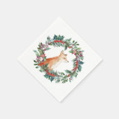 Woodland Fox Weihnachten Serviette (Ecke)