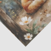 Woodland Fox with Botanical Details Seidenpapier (Detail)