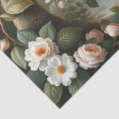 Woodland Fox with Botanical Details Seidenpapier (Detail)