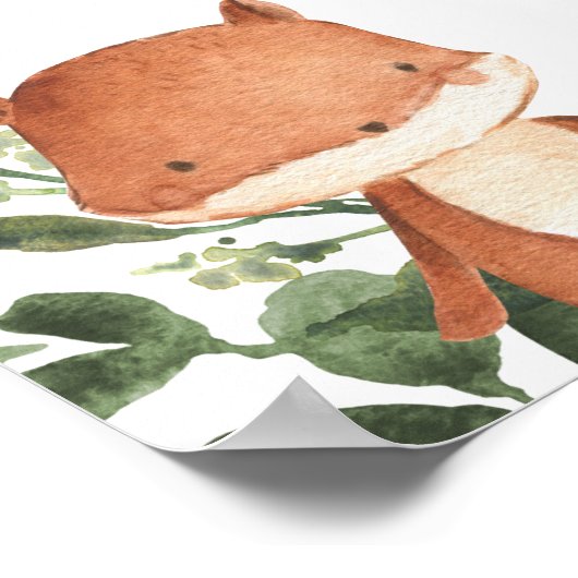 Woodland Friends Baby Dusche Begrüßungszeichen Poster (Ecke)