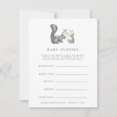 Woodland Friends Baby Shooting Game Card Einladung (Vorderseite)