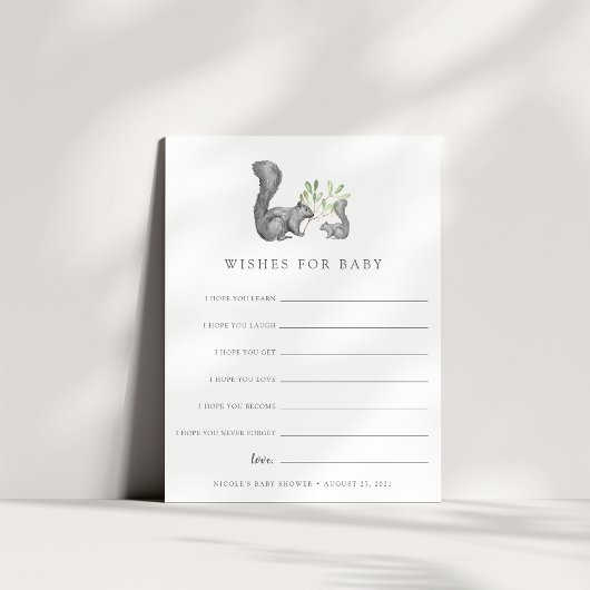 Woodland Friends Baby Showcard Einladung