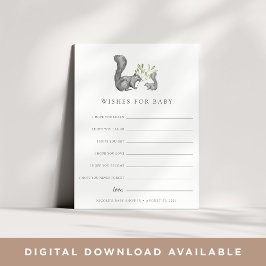 Woodland Friends Baby Showcard Einladung