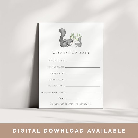 Woodland Friends Baby Showcard Einladung