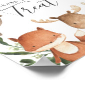 Woodland Friends Babydusche Babys sind süßes Zeich Poster (Ecke)