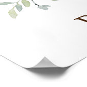 Woodland Friends Babydusche Willkommen Poster (Ecke)