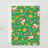 Woodland Friends Birthday Party Einladung (Rückseite)