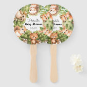 Woodland Friends Boy Baby Dusche Fächer (Vorne und Hinten)