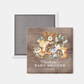 Woodland Friends Boys Babydusche Magnet (Vorderseite/Rückseite)