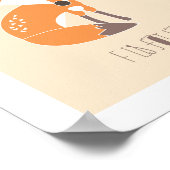 Woodland Friends - F ist für Fox Art Print Poster (Ecke)
