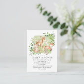 Woodland Friends Geschenkdusche Begleitkarte (Stehend Vorderseite)