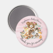 Woodland Friends Girls Baby Dusche Gefallen Magnet (Vorderseite/Rückseite)