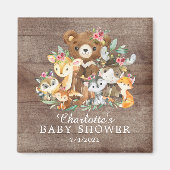 Woodland Friends Girls Babydusche Magnet (Vorne)