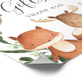 Woodland Friends Kinderduschkarten und Geschenksch Poster (Ecke)
