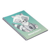 Woodland Friends Niedlich Racoon Notizblock (Rechte Seite)