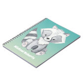 Woodland Friends Niedlich Racoon Notizblock (Linke Seite)