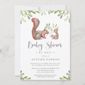 Woodland Friends Red Squirrel Baby Dusche by Mail Einladung (Vorderseite)