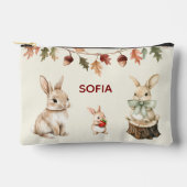 Woodland Friends Watercolor Name Pouch Zubehörtasche (Vorderseite)