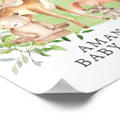 Woodland Friends Welcome Baby Dusche Poster (Ecke)