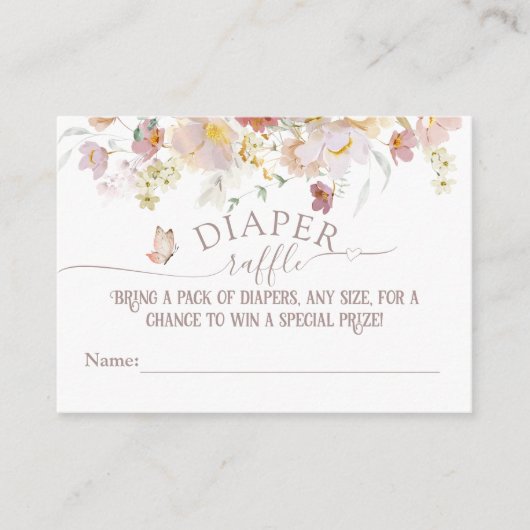 Woodland Frühling Blumenmädchen Baby Duschmaschine Begleitkarte (Vorderseite)