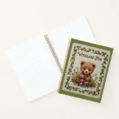 Woodland Fun Embroidered Bear & Berries Journal Notizblock (Innenseite)