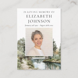 Woodland Funeral Memorial Prayer Poem Photo Cards Visitenkarte
