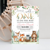 Woodland Girl Baby Dusche 1. Geburtstag Einladung