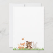 Woodland Girl Babydusche Einladung (Rückseite)