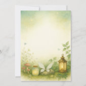 Woodland Glow Baby Shower Invitation | Firefly Jar Einladung (Rückseite)