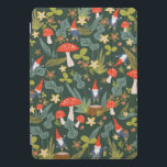 Woodland Gnomes iPad Pro Cover<br><div class="desc">Eine personalisierte,  skurrile,  grün und rot-waldlandgeprägte Illustration,  die von Shelby Allison entworfen wurde und einen winzigen Gnomen,  Pilze,  Blume und Blätter aufweist.</div>