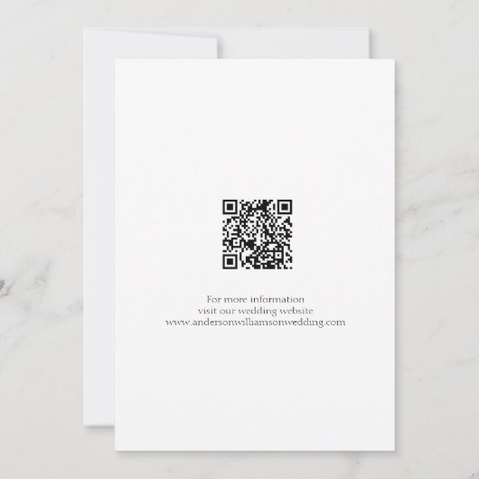 Woodland Gnomes Wedding Floral Scandinavian QR Save The Date (Rückseite)