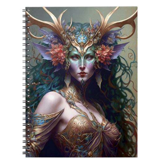 Woodland Goddess Fantasy Art Notizblock (Vorderseite)