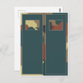 Woodland Green Camouflage Lesezeichen Postkarte (Vorne/Hinten)