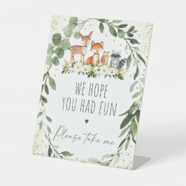 Woodland Greenery Baby Duwer Gefallen Schild