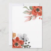 Woodland Greenery Girl Baby Shower Einladung (Rückseite)