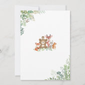 Woodland Greenery Kinderdusche Einladung (Rückseite)