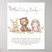 Woodland Greenery Say Baby Game Poster nicht (Vorne)