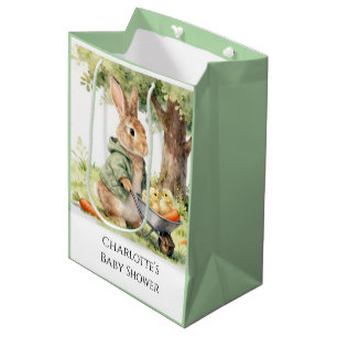 Woodland-Häschen-Baby-Party Mittlere Geschenktüte