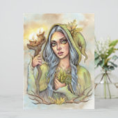 Woodland Healer Fantasy Fee Verzauberung Kunstkart (Stehend Vorderseite)