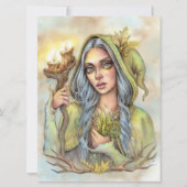 Woodland Healer Fantasy Fee Verzauberung Kunstkart (Vorderseite)