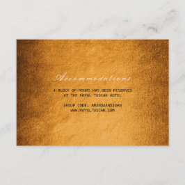 Woodland Herbst Herbst Hochzeitshotel Unterkunft Begleitkarte