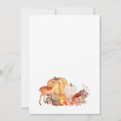 Woodland Herbst Herbstdusche Einladung (Rückseite)