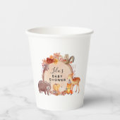 Woodland Herbst Herbstdusche Pappbecher (Vorderseite)