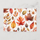 Woodland Herbst Igel Kinderduschbücher Begleitkarte (Rückseite)