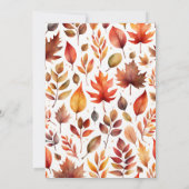 Woodland Herbst Igel Kinderdusche Einladung (Rückseite)